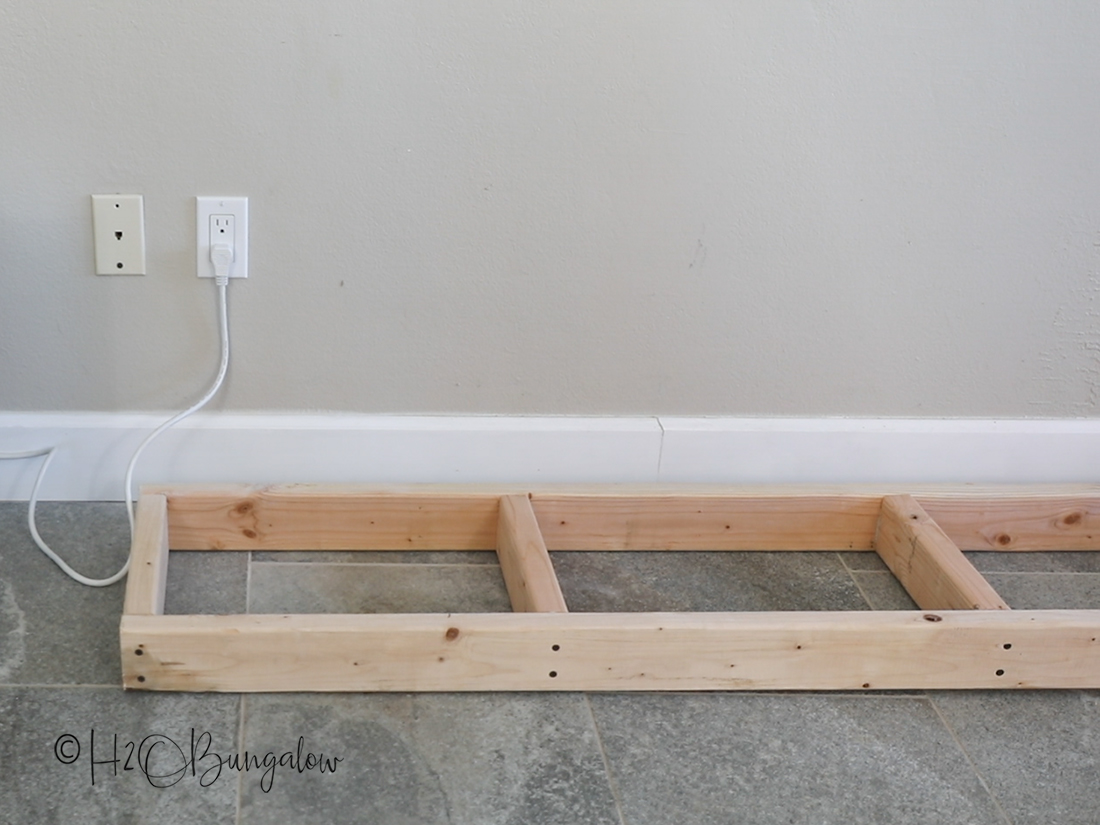 DIY fireplace base frame 