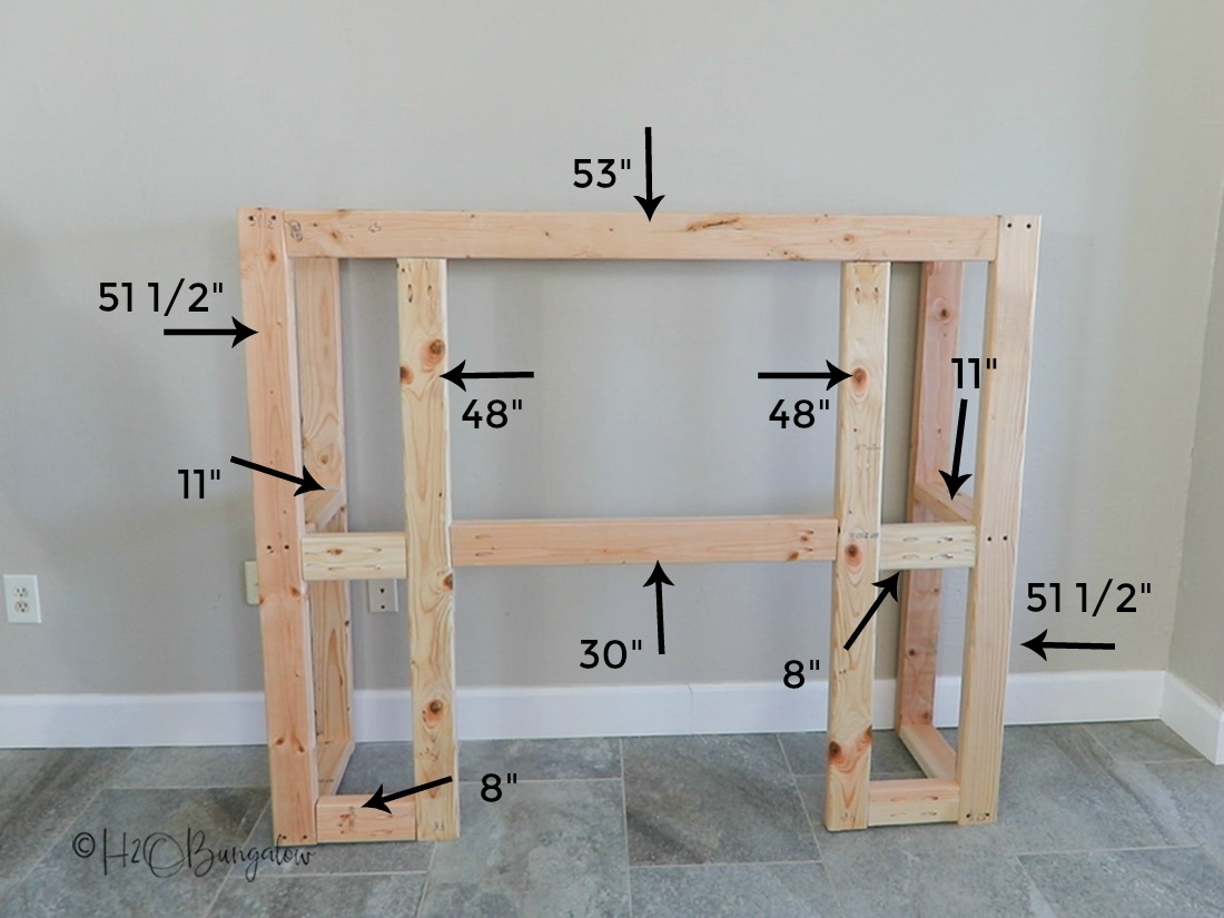 DIY fireplace frame dimensions for craftsman style fireplace 