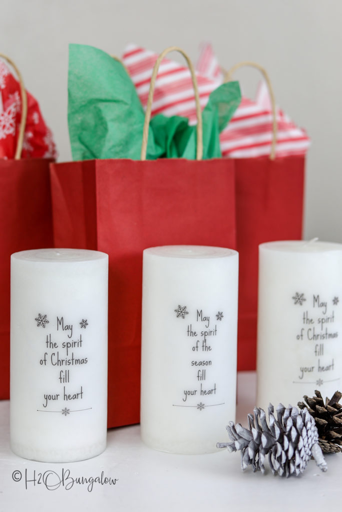 How to Add Words to Candles H2OBungalow