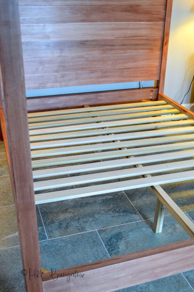 DIY Queen Bed Frame Plans Tutorial H2OBungalow