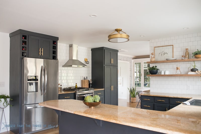 building open shelving below existing cabinets  Kitchen renovation, Home  kitchens, Diy kitchen renovation