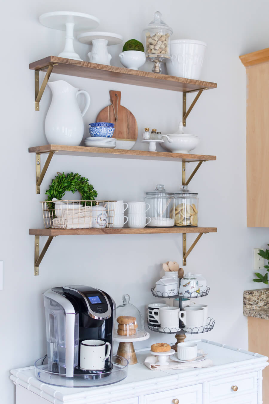 Easy Open Shelving in the Kitchen