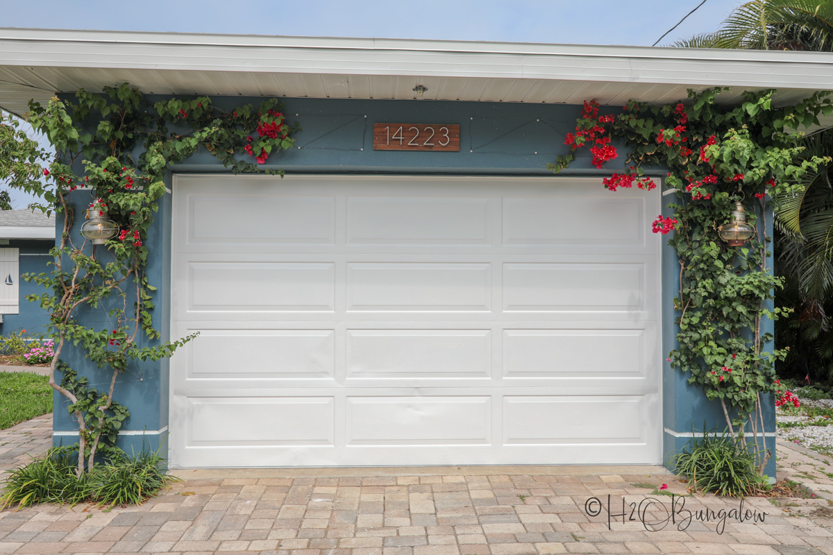 garage door before faux garage door windows 