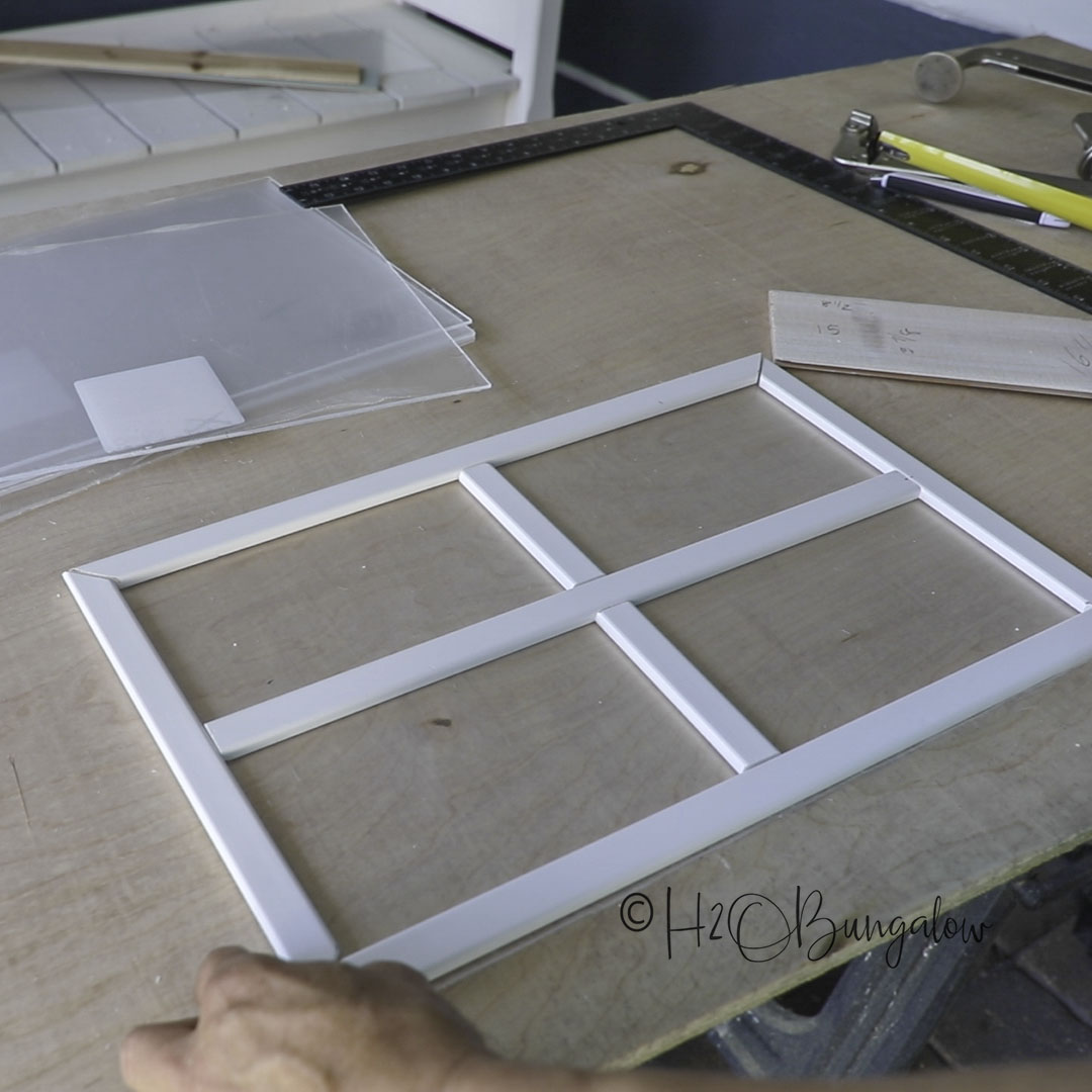 How To Make Faux Garage Door Windows H2obungalow