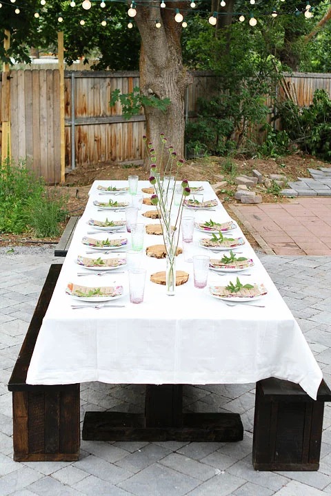 bohemian outdoor dining table 