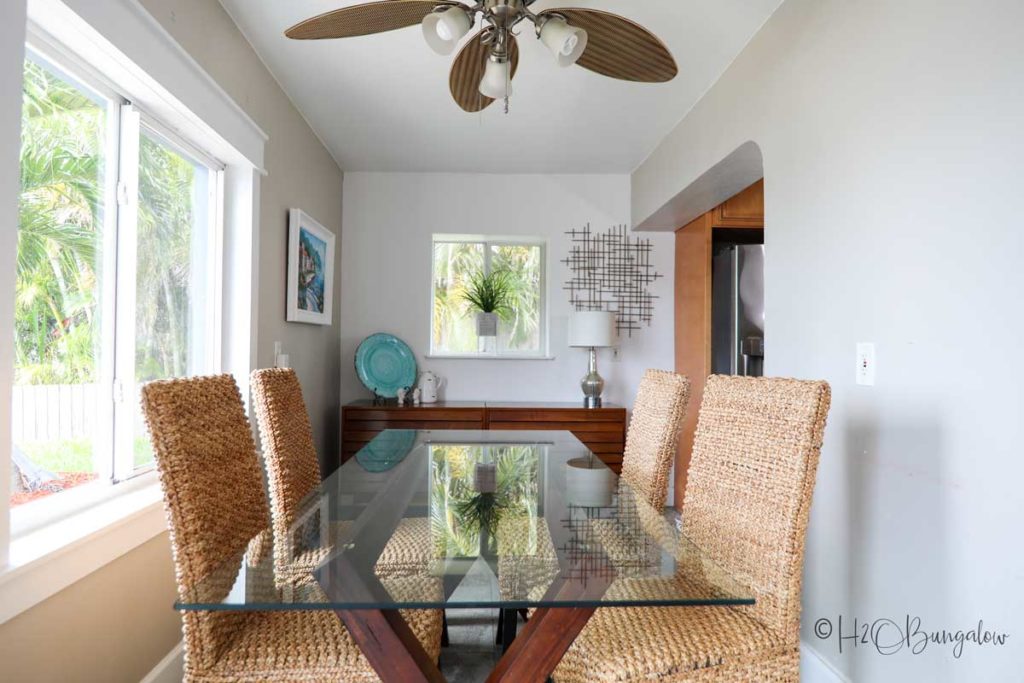 dining area coastal home tour 