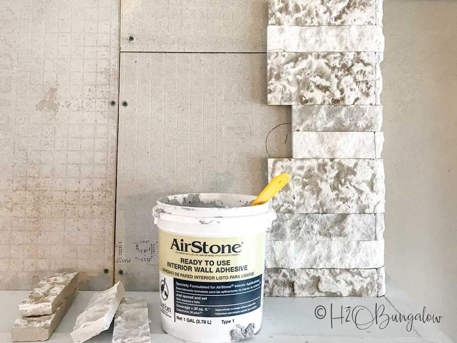 AirStone corner stones and glue