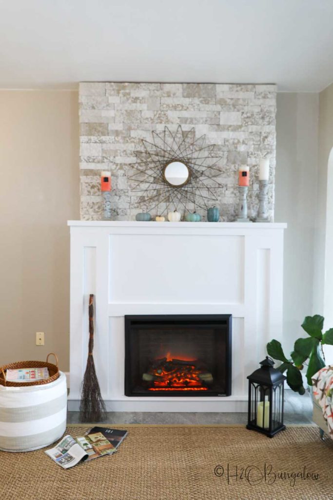 Diy Faux Stone Fireplace Chimney H2obungalow