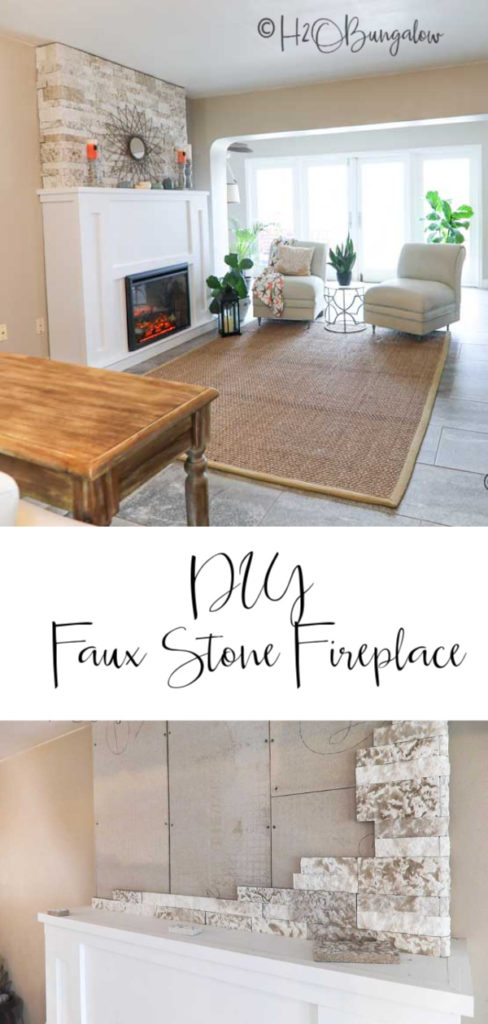 Diy Faux Stone Fireplace Chimney H2obungalow