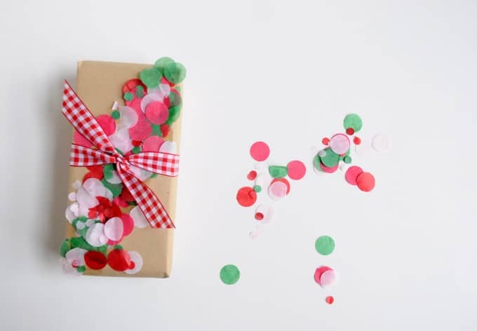 paper confetti gift wrap 