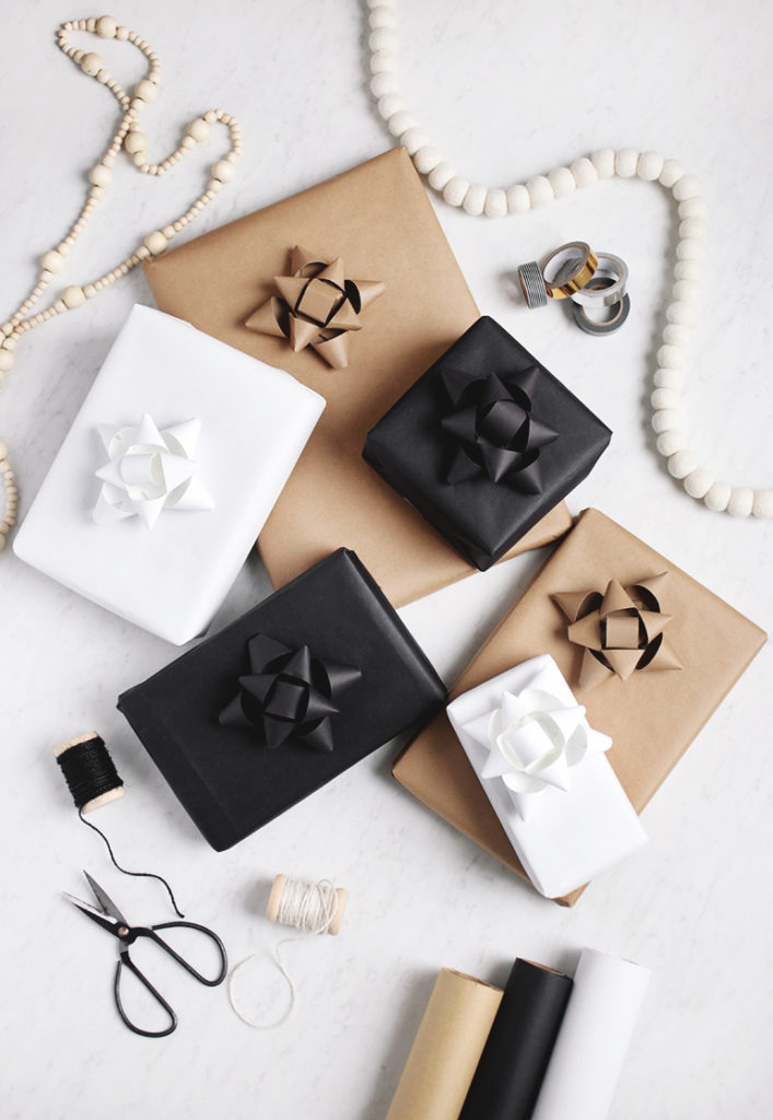 monochrome gift boxes 