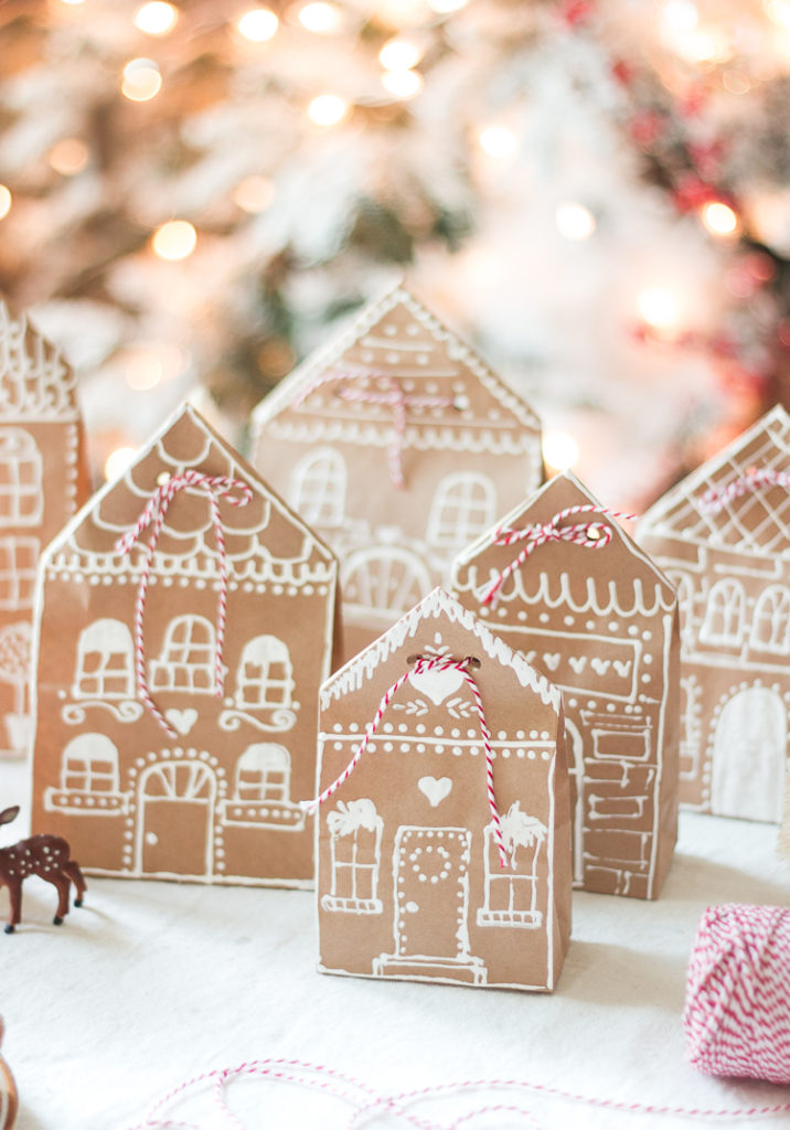 paper ginger bread house wrapping 