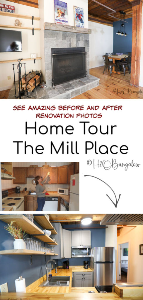  The Mill Place home tour shares all of the DIY home improvements, decor and furnishings I used to complete my third major vacation rental property renovation in ludlow, Vermont. #renovation #hometour 