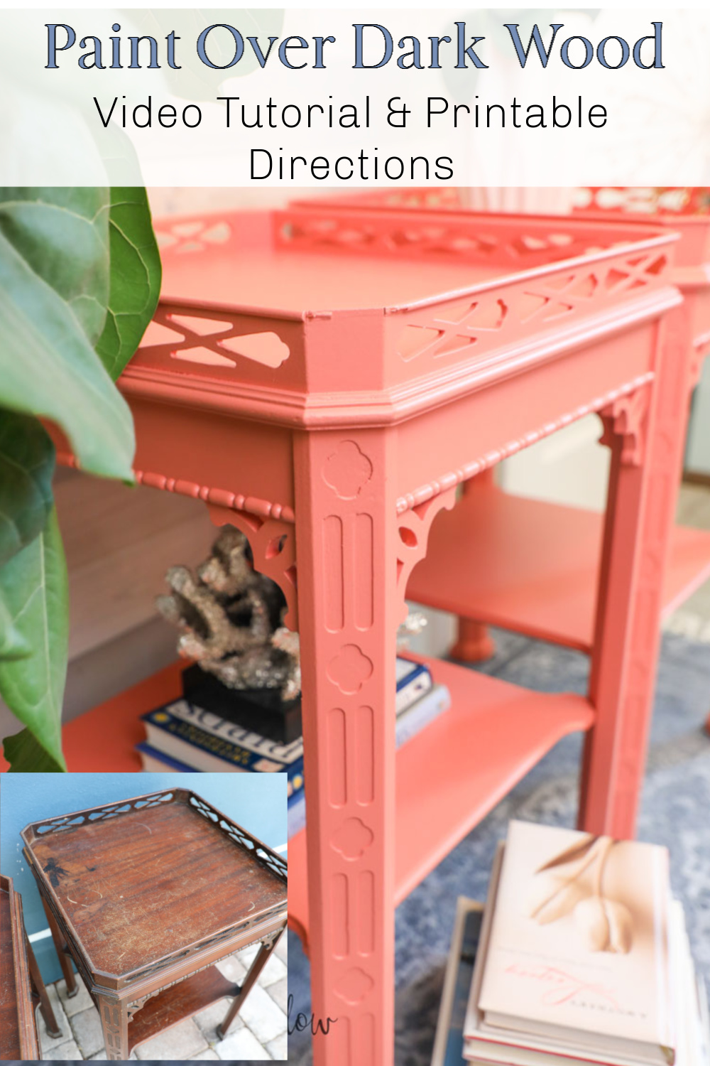 How to Paint Over Dark Stained Wood H2OBungalow