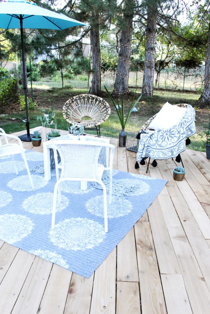 spray painted outdoor rug 