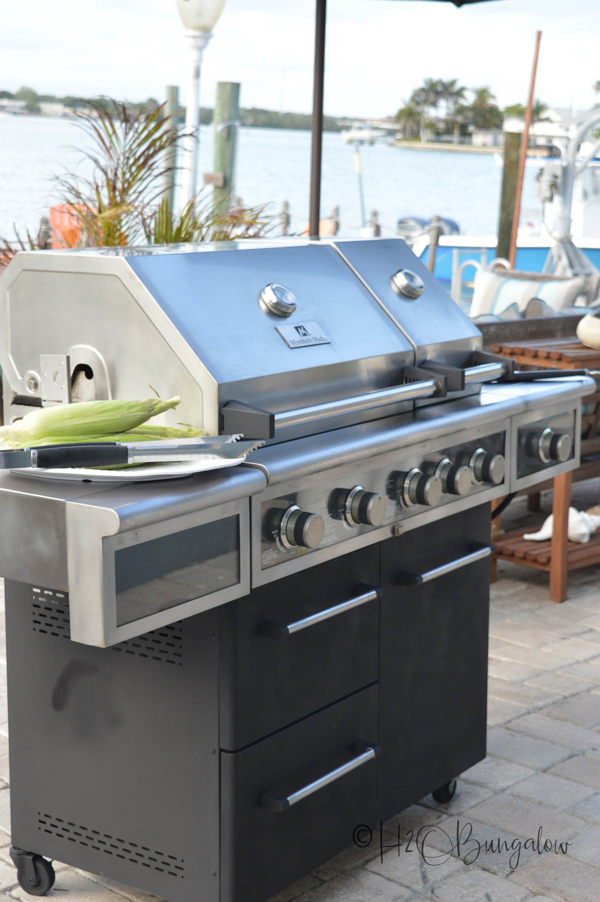 grill makeover and clean up with spray paint