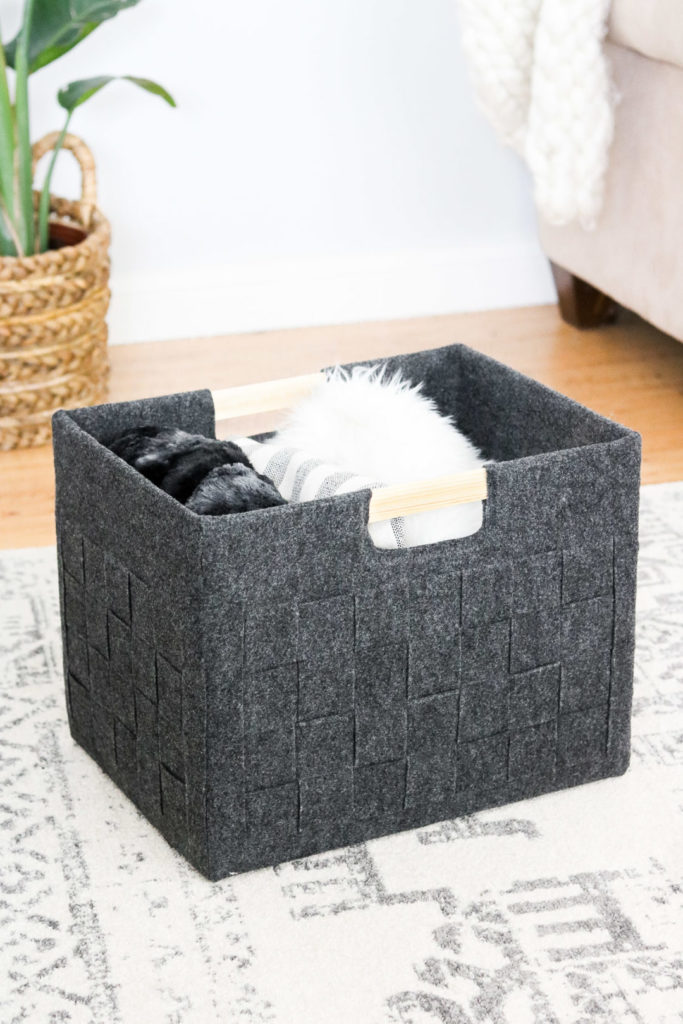 diy felt storage cube