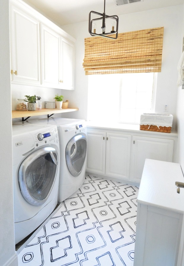 How to Hide Ugly Washing Machine Hookups in Your Laundry Room