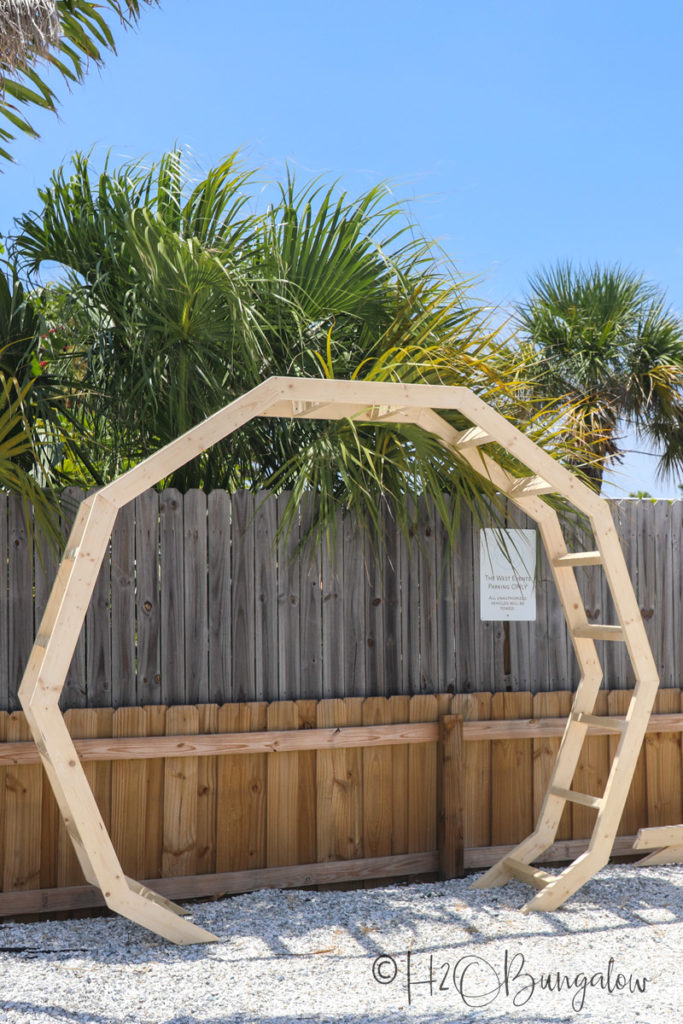 moon gate arch ready to stain