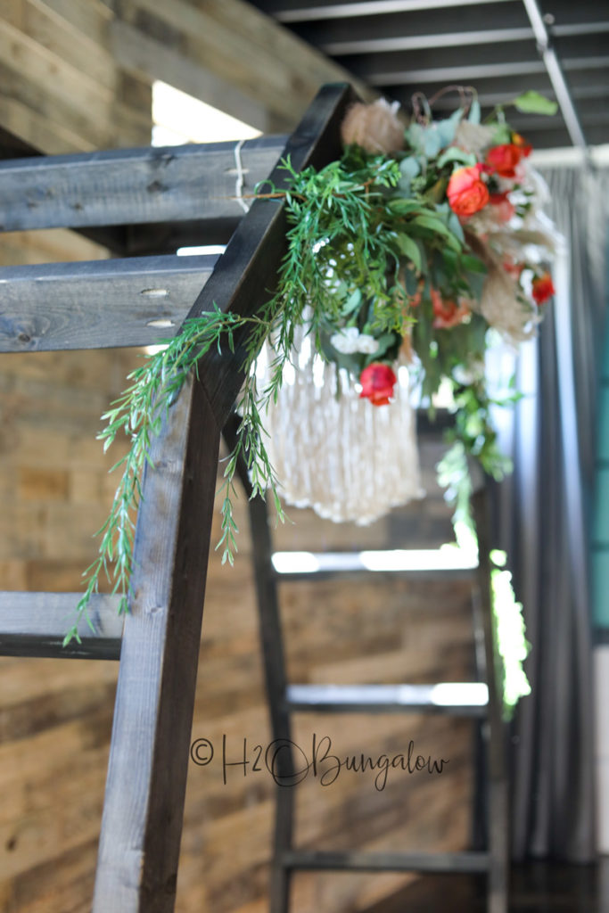 Moon gate wedding arch decorated