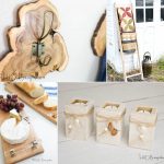 image collage of four woodworking gift ideas to make