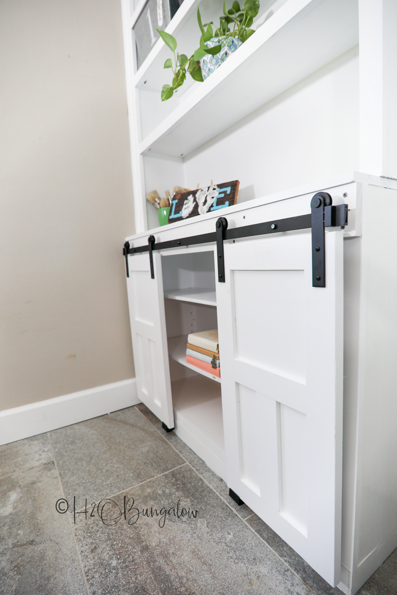 How To Update Old Built Ins Cabinets, Add Cabinet Doors To Built In Shelves