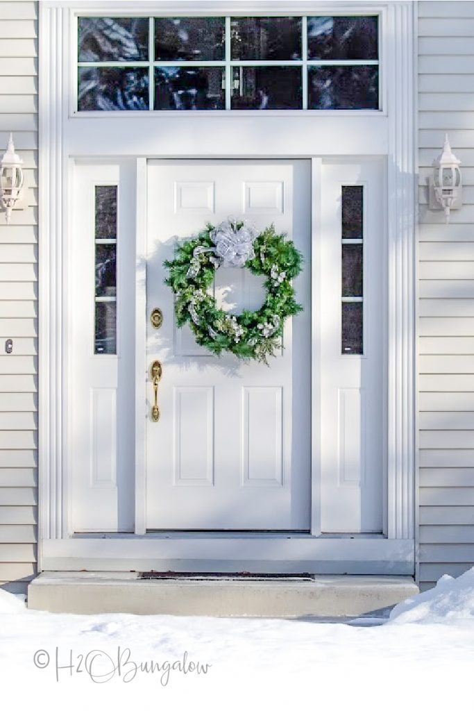 Front door sealed from winter cold a tip to help heating and HVAC systems last longer 