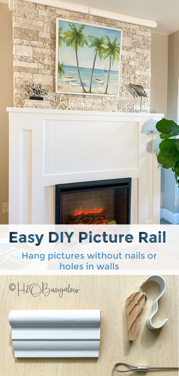 How To Make A DIY Picture Rail H2OBungalow