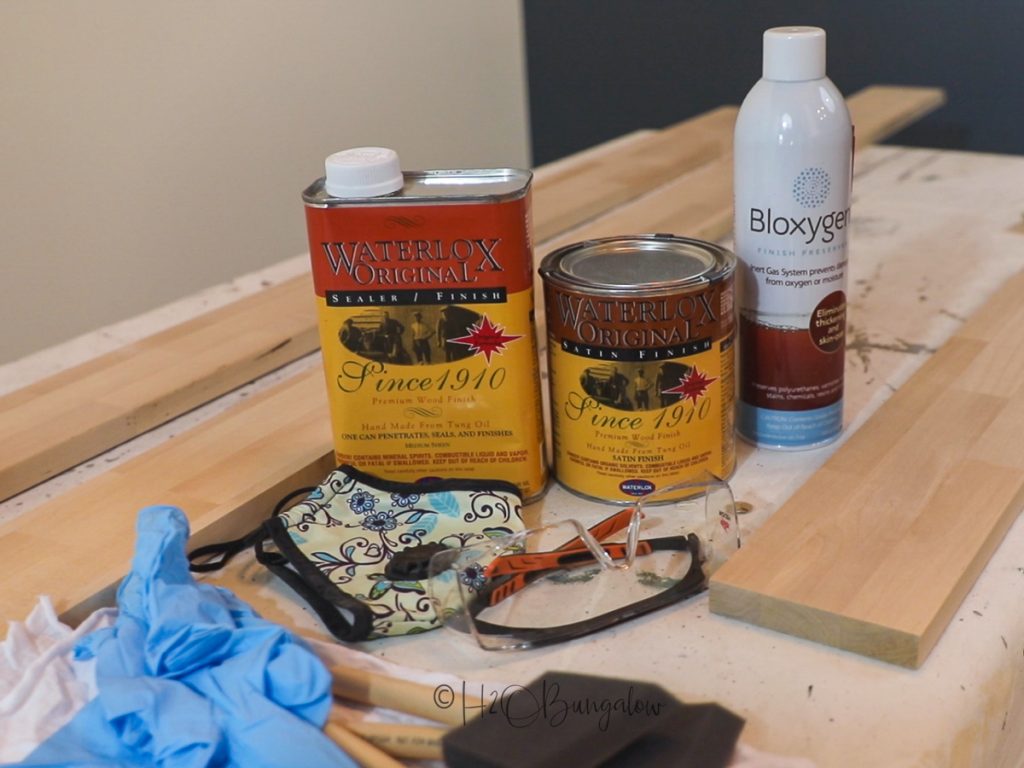 wood finishing supplies for the wood countertop