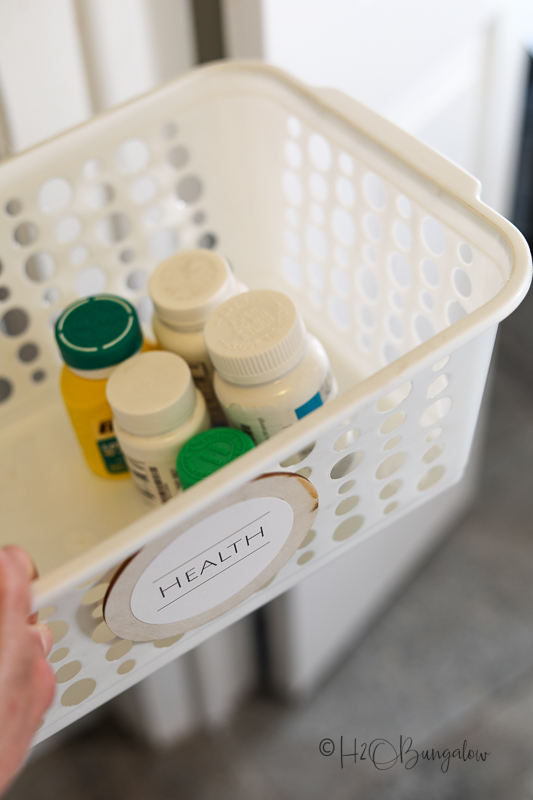 labeled pantry bin 