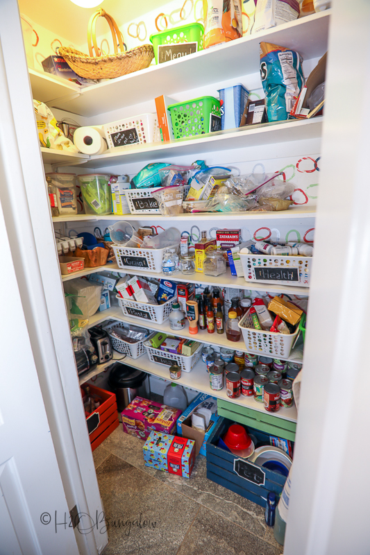 pantry before organizing it to get more space 