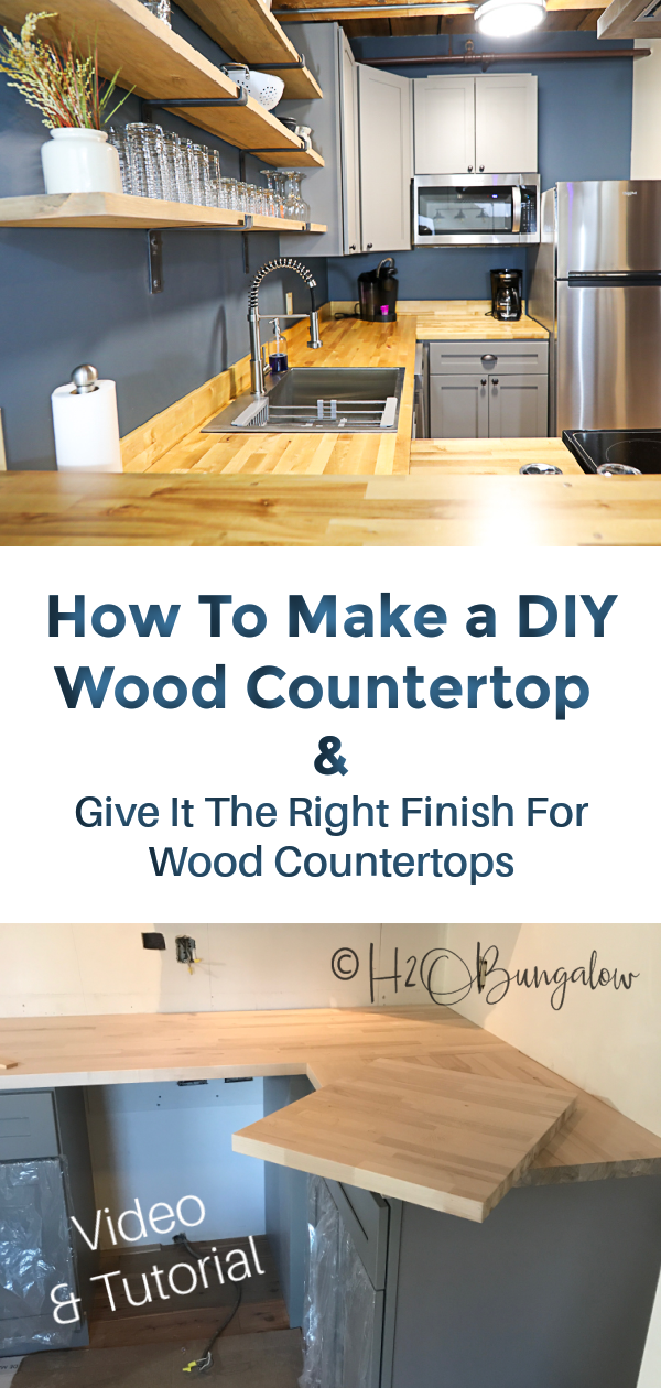 How To Make A DIY Wood Countertop - H2OBungalow