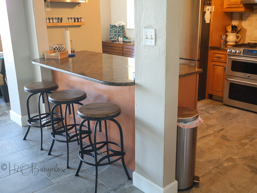 front of kitchen island before makeover 