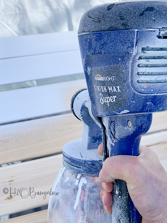 close up of super finish max paint sprayer 