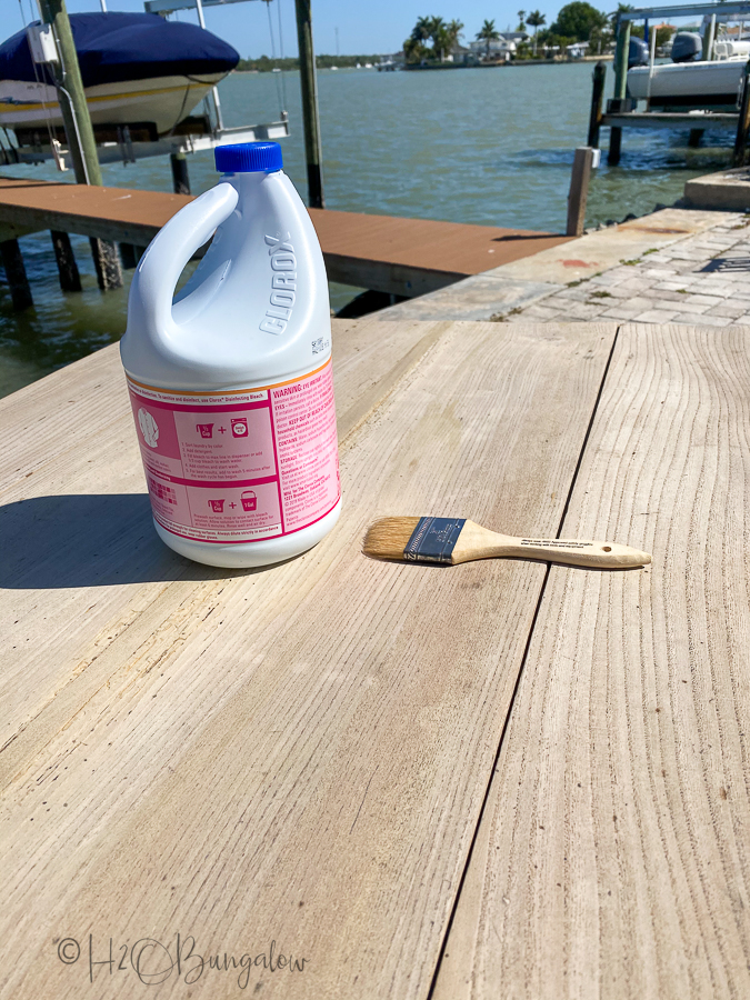 Using bleach to lighten wood in the sun 