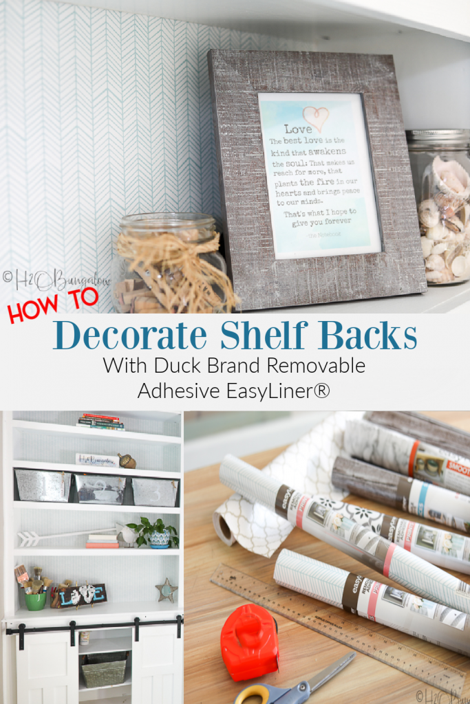 Adding a Decorative Touch To The Cabinets With Duck Brand's Shelf