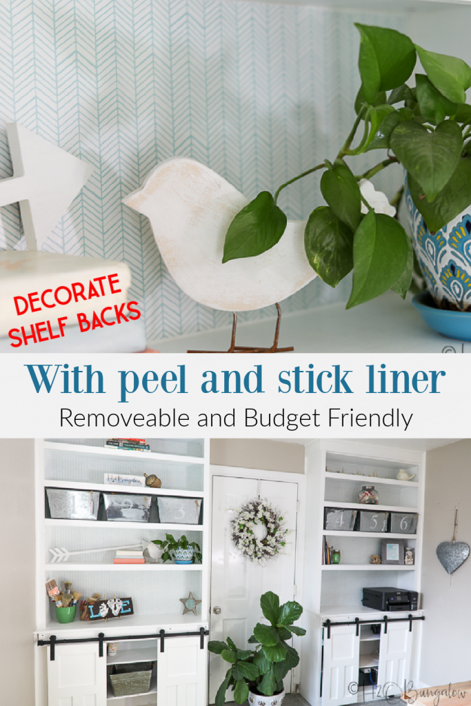 Decorate Shelf Backs With Peel and Stick Liner - H2OBungalow