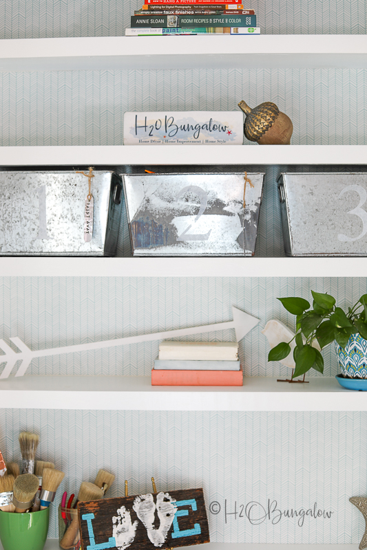 Decorate Shelf Backs With Peel and Stick Liner - H2OBungalow