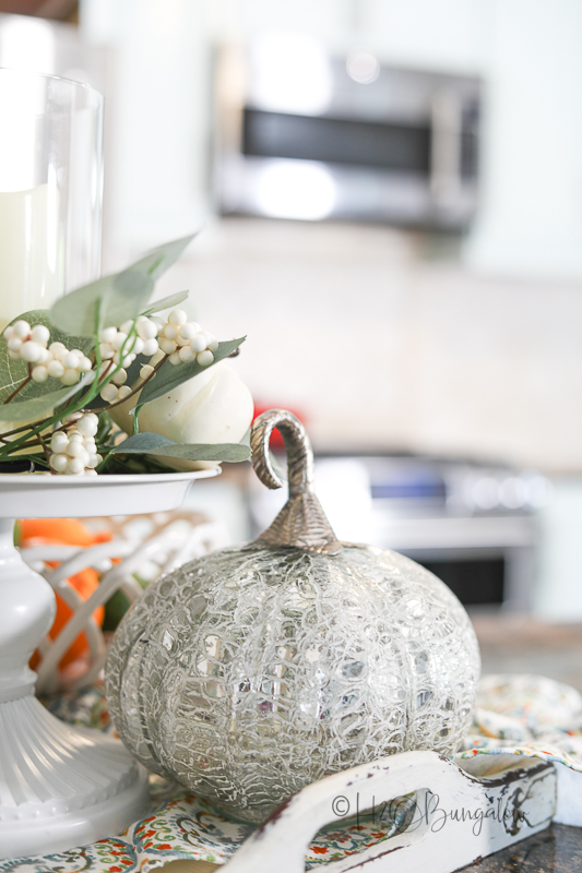 pumpkin on kitchen counter 