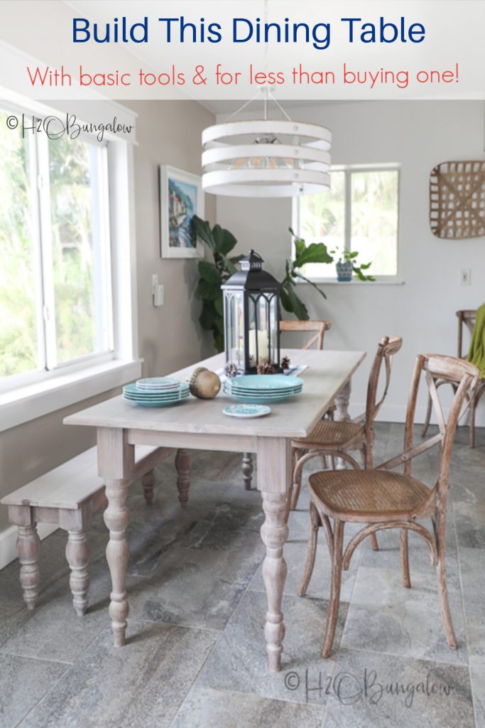 Small farmhouse kitchen discount table with bench