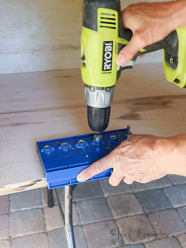 adding pin holes for moveable shelves in freestanding pantry 