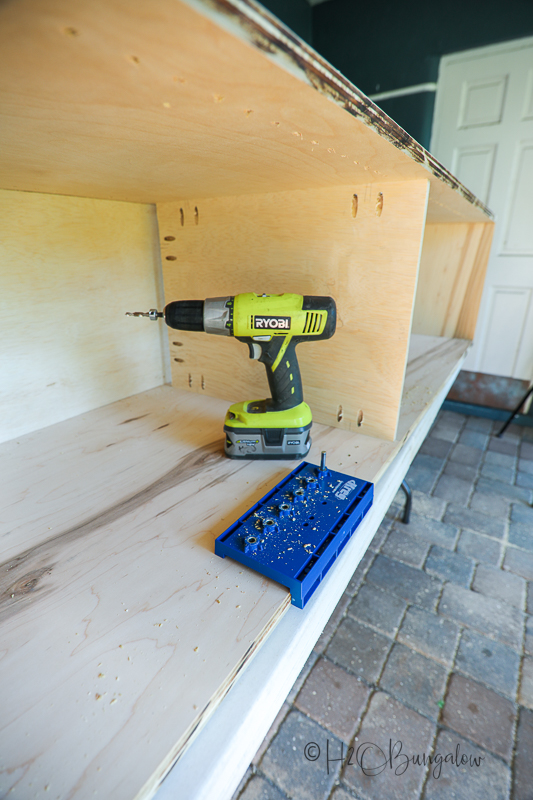 adding a center shelf to pantry 