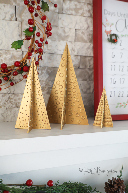 Wood tree Christmas decor idea